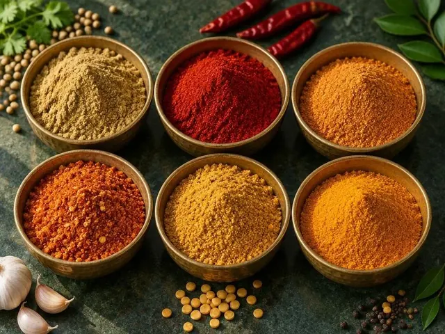 Appayee Mini Taster — Coriander, Chilli, Idli, Poondu Idli, Paruppu & Sambar Podi · 50g each · 300g